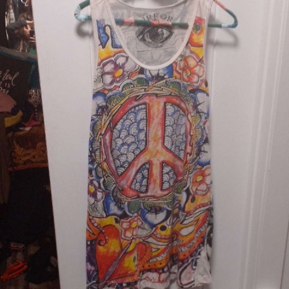 Trippy Hippie Mirror Peace ✌️ Love Unity Tank Dress .Groovy Gal.